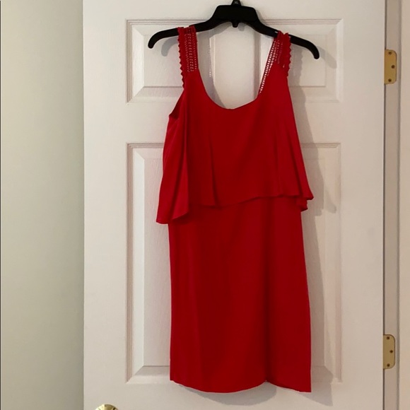 Anthropologie Maeve red crochet trim dress - Picture 1 of 5
